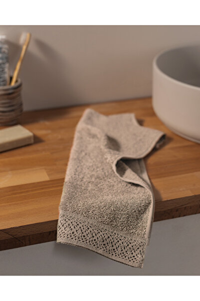 Madame Coco Angelique 2-Pack 100% Cotton Hand Towels - Dark Beige - 30X45 cm