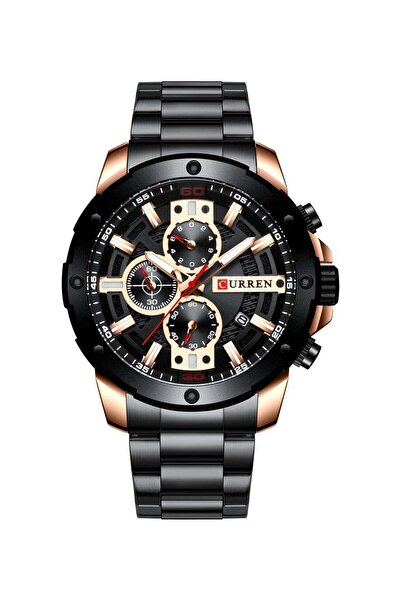 Curren Men's Chronograph Waterproof Stainless Steel Band Casual Quartz Watch ...