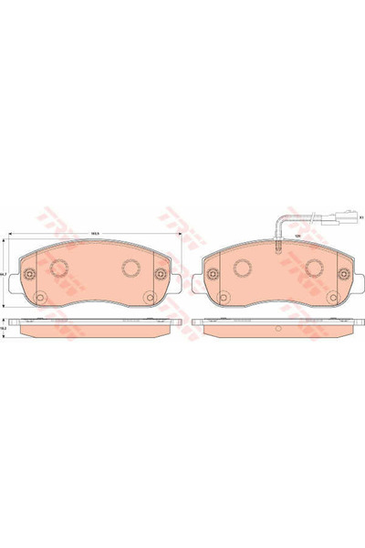 TRW Set plăcuțe de frână, frână cu disc GDB1910