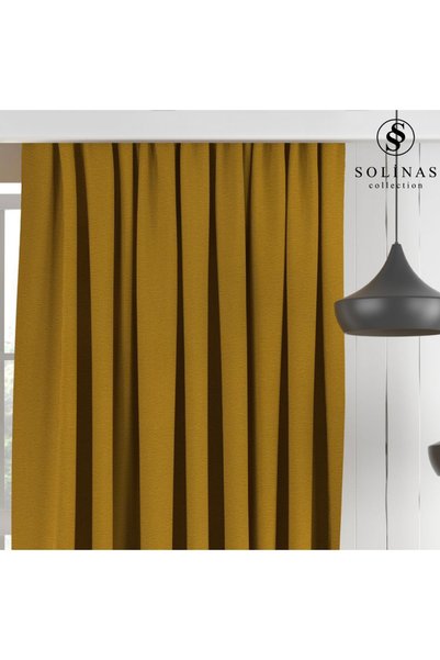 Solinas Collection Diamant Galben 1 x 3 pliuri dese draperie – dintr-o singură bucată