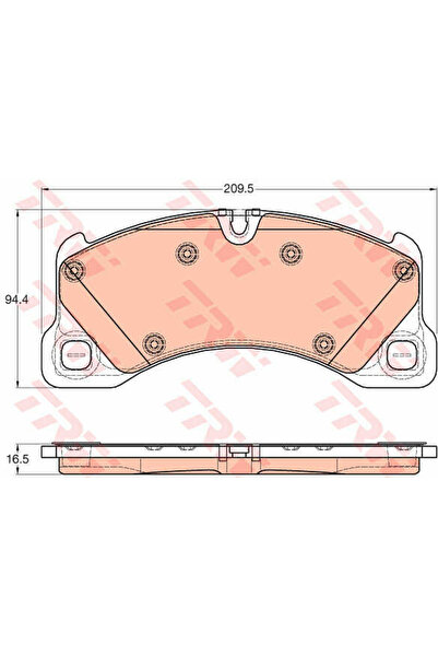 TRW Set plăcuțe de frână, frână cu disc GDB1969