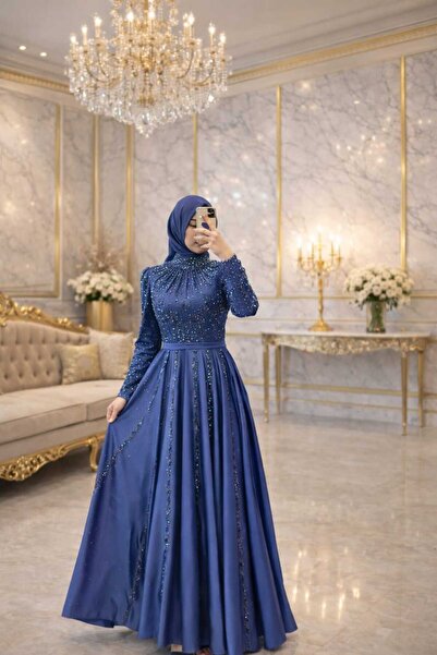 tuana tesettür kabarık abiye