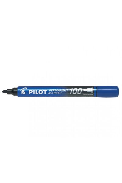 Pilot Permanent Marker Blue Round Tip 3mm 100