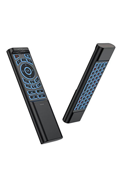 zibo 2.4G + BT 5.0 Air Mouse Kumanda Mini Klavye – Sesli Komutlu Kablosuz Uza...