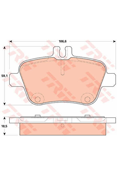 TRW Σετ Placute Frana,Frana Disc Gdb1920 Mercedes-Benz A-Class/B-Class Sports...