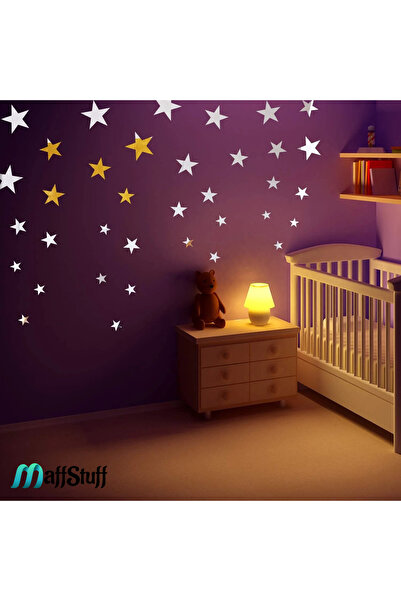 MaffStuff Set 86 oglinzi decorative perete model stele cu 5 colțuri