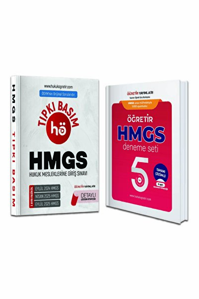 hukuk öğretir 2026 HMGS 5 Lİ DENEME Seti - 5 Ayrı Kitapçık ÖZGÜN SORULAR + 3 ...