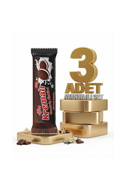Afia Kakao Kremalı Sandviç Bisküvi 3x60 Gr
