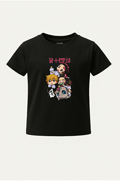 nirvoda Παιδικό μπλουζάκι Tanjiro Nezuko Inosuke Zenitsu με στάμπα για παιδιά