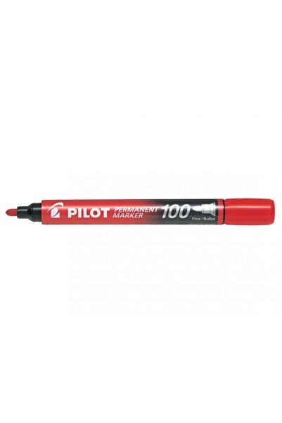 Pilot Permanent Marker Red Round Tip 3mm 100