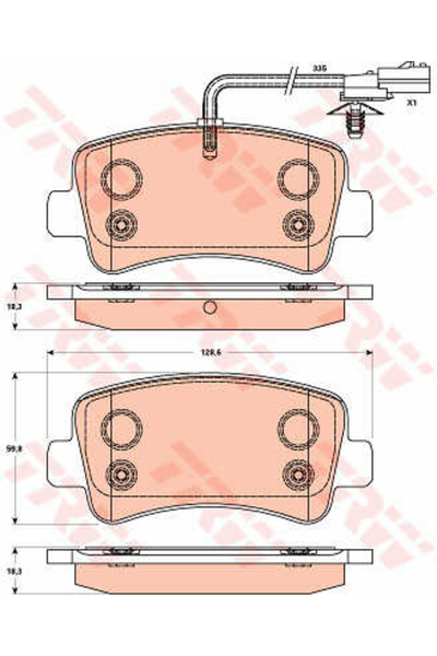 TRW Set plăcuțe de frână, frână cu disc GDB1903