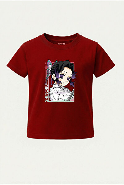 nirvoda Παιδικό μπλουζάκι Shinobu Kocho Kimetsu no Yaiba με στάμπα