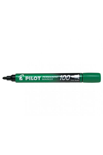 Pilot Permanent Marker Green Round Tip 3mm 100