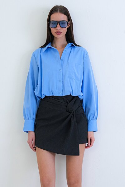 VAGGON Πουκάμισο Crop με μία τσέπη