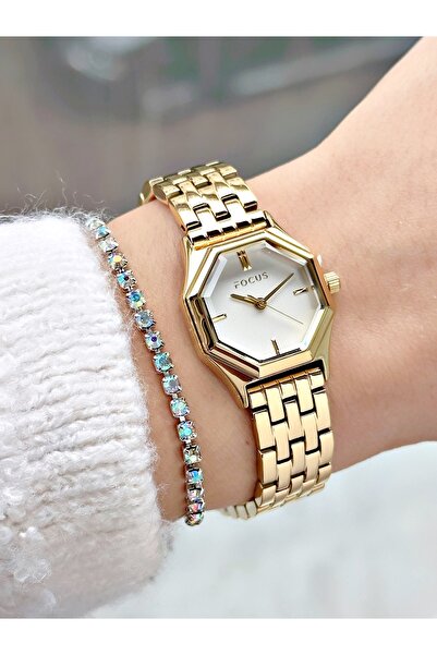 Focus ساعة يد نسائية مقاومة للماء من الفولاذ مع ضمان لمدة عامين، وهي هدية على...