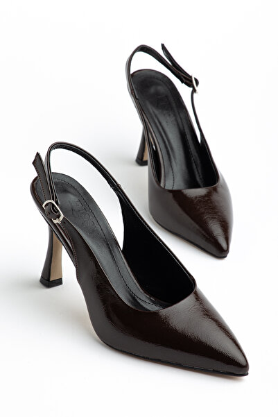 Elosy Cone Brown Thin-Toe Pointed-Toe Shoes