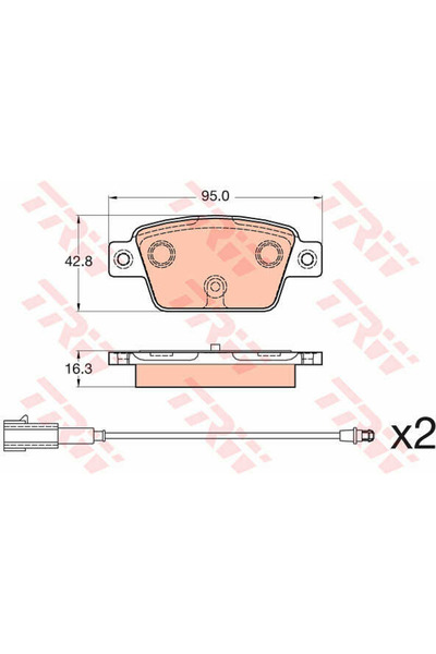 TRW Brake Pad Set, disc brake GDB2054