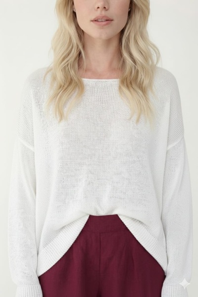 Noi Belis Oversize Boat Neck Knitwear Blouse Ss26Bz0012