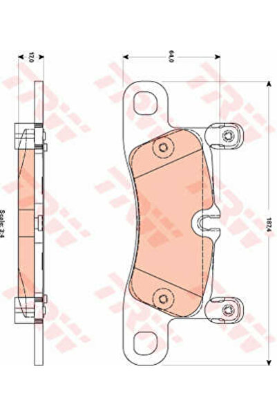 TRW Σετ τακάκια, δισκόφρενα GDB1876