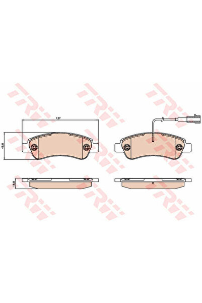 TRW Σετ τακάκια, δισκόφρενα GDB2068