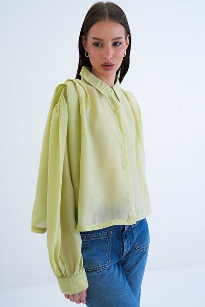 VAGGON Balloon Sleeve Oversize Shirt