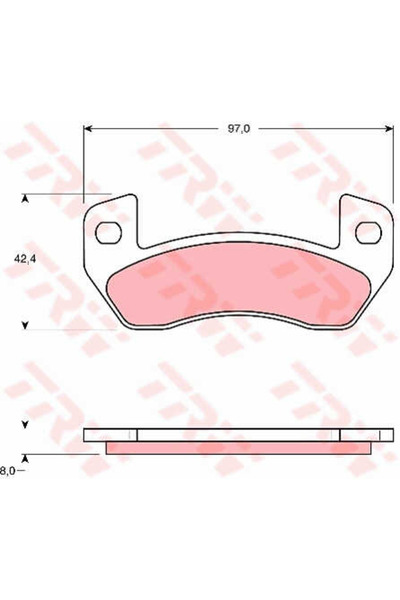TRW Brake Pad Set, disc brake GDB1680