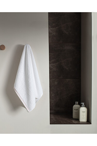 Madame Coco Angelise 100% бавовняний рушник для обличчя - білий/пудровий - 50...