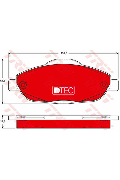 TRW Set plăcuțe de frână, frână cu disc GDB1761DTE