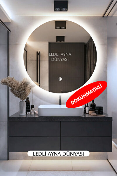 LEDLİ AYNA DÜNYASI 90 CM DOKUNMATİKLİ BEYAZ LED Işıklı Ayna