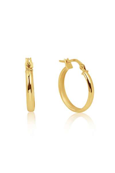 Altınkesesi 8 Ayar Bombeli Kadın Halka Küpe 1,8 cm