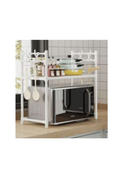 OEM Suport metalic pentru cuptor cu microunde, etajera ajustabila, alb