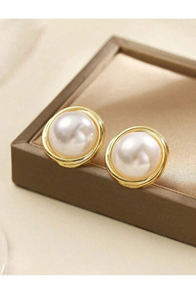 Ervalina Pearl Round Earrings