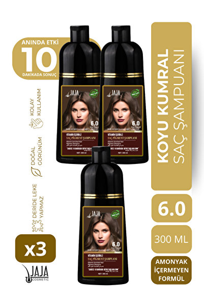 Jaja Koyu Kumral Dark Blonde Saç Şampuanı 6.0 | 300 ML x 3 Adet & Vitamin İçe...