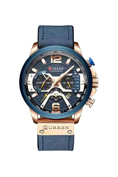 Curren Men's Water Resistant Chronograph Watch 8329 - 48 mm - Blue