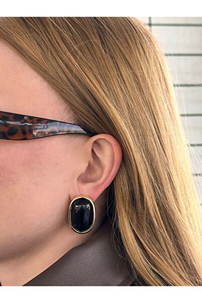 Charmist Steel Larina Black Earrings