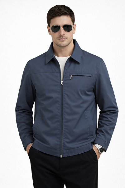 REGOS Erkek Füme Yaka ve Göğüs Cep Detaylı Premium Mevsimlik Mont&Ceket