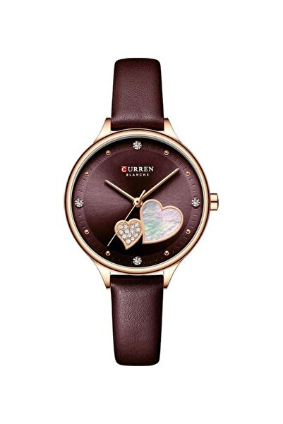 Curren ساعة نسائية تناظرية مقاومة للماء J-4817BU - 33 مم - عنابي