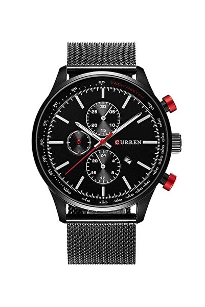 Curren Men's Stainless Steel Analog Watch WT-CU-8227-B - 44 mm - Black