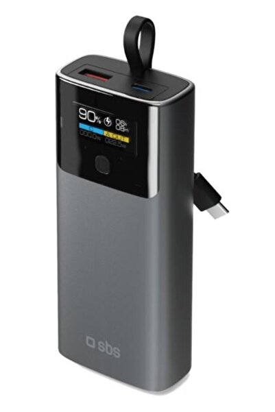 SBS Baterie externă 10000mAh LCD PD 20W Gri