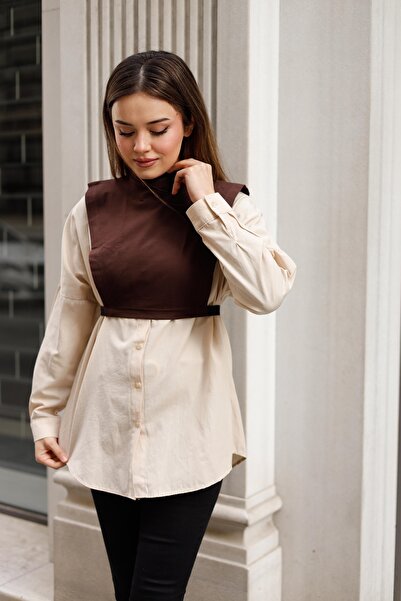 ipekistanbul Penye Tesettür Boyunluk - %100 Pamuk - Kahverengi