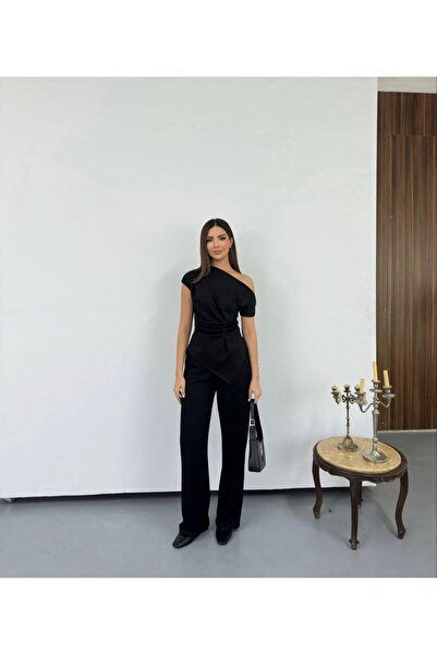 LİFERA Bel Drape Detailed Off-Shoulder Blouse