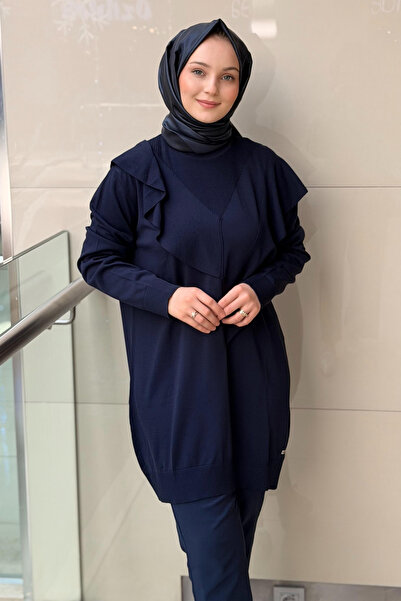 Ghisa Dik Yaka Asimetrik Merserize Tunik