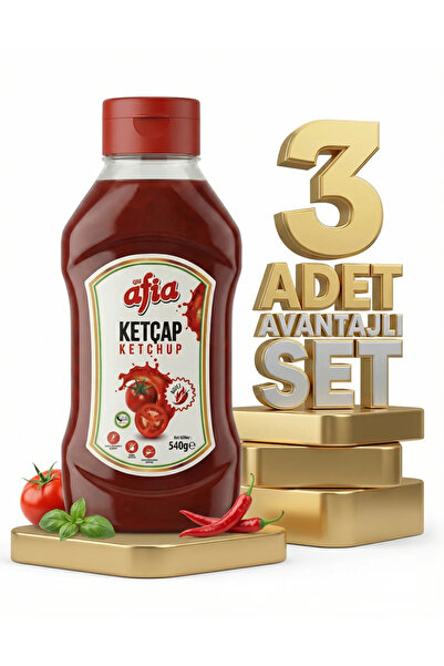 Afia Acılı Ketçap 3x550 Gr