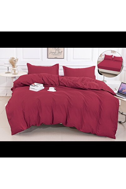 Casa Pucioasa Duvet Cover Set Set - 4 Pieces, Fine Damask with Stretchy, 2 Pe...