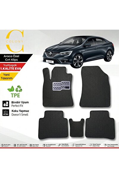 COLONY Renault Megane 4 Hücreli Premium 1.Kalite Eva Paspas Seti Paspas Takım...