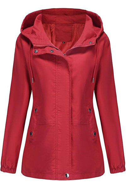 OEM Women's lightweight spring jacket, breathable, Red S