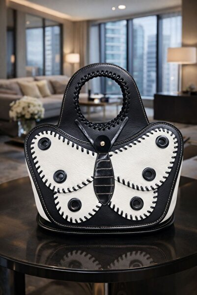 mothers dream The Royal Monarch Butterfly Leather Handbag