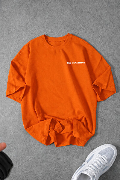 Revasser Unisex Women/Men Lessbenjamı Special Printed Oversize Combed Cotton ...