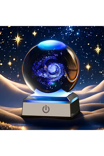 OEM 3D Night Light Milky Way Galaxy Crystal Sphere 8 cm