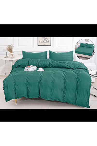 Casa Pucioasa Duvet Cover Set Set - 4 Pieces, Fine Damask with Stretchy, 2 Pe...